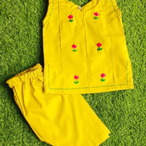 Kids Lawn Embroidery Suit