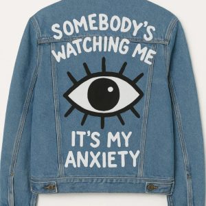 Hand Painted Denim Nazar Amulet Jacket