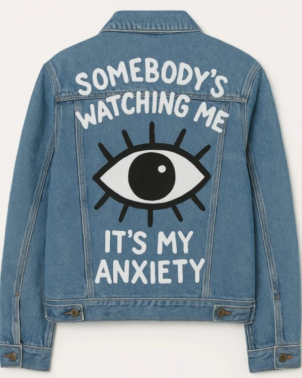 Hand Painted Denim Nazar Amulet Jacket