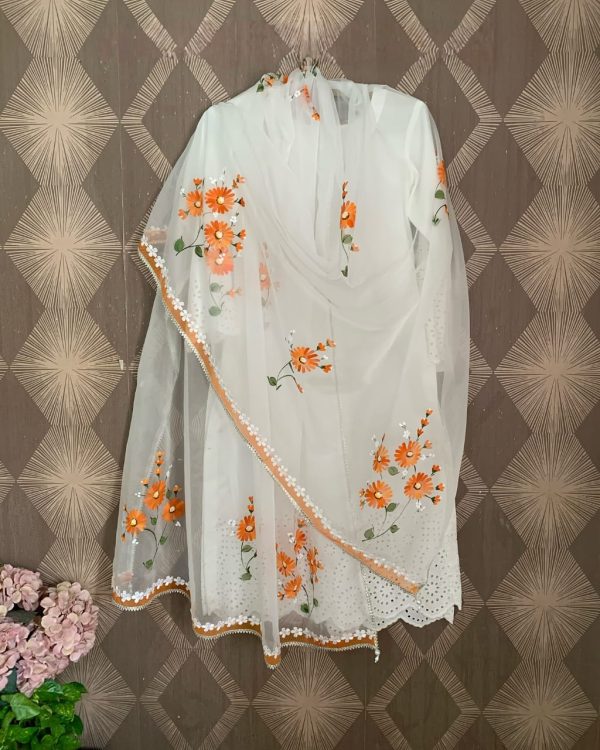 2Pc Lawn Handpainted Suit