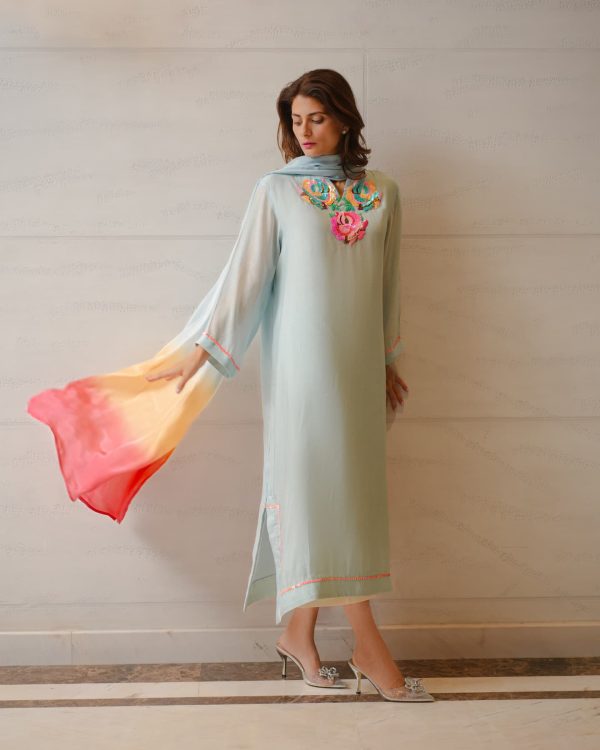 2pc Pastel Embalishment Dress - Image 4