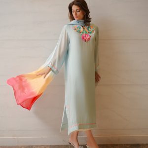 2pc Pastel Embalishment Dress