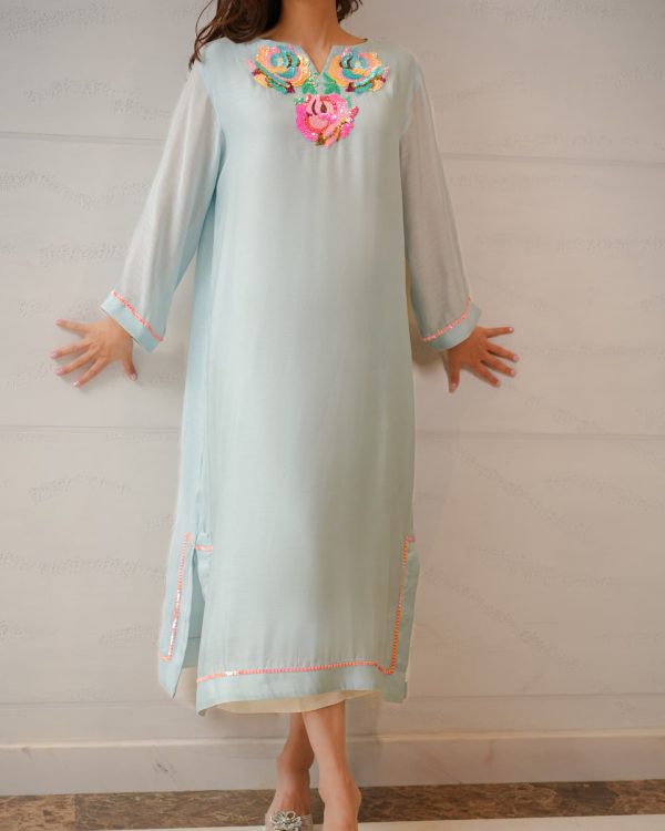 2pc Pastel Embalishment Dress - Image 2