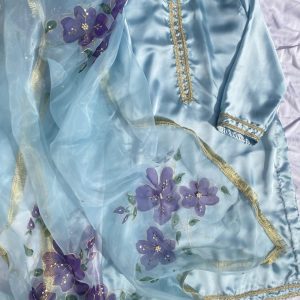 Silk Shirt and Organza Duppta