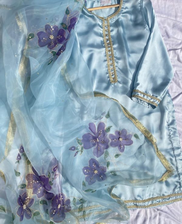Silk Shirt and Organza Duppta