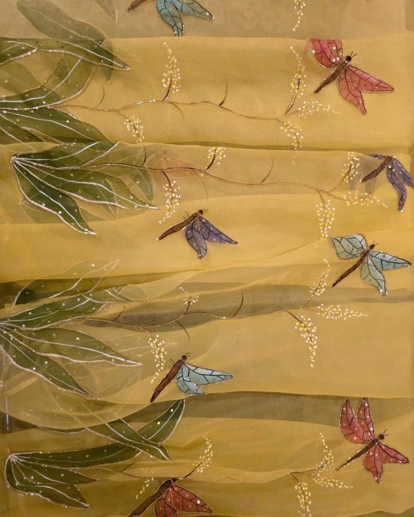Handmade Painted stingfly Duppta - Image 3