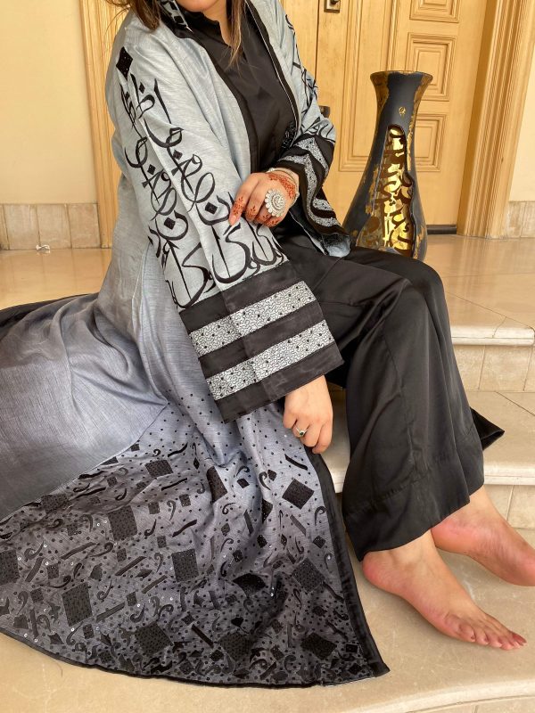 Hand Painted Silk Calligraphy Gaon - Image 2
