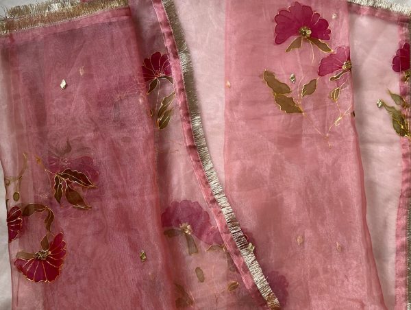 Hand Painted Flora Duppatta