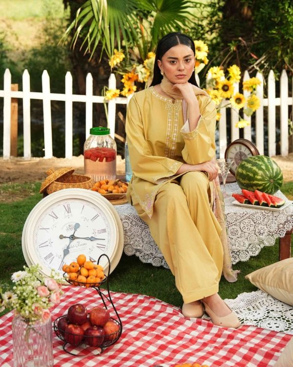3pc Cotton Suit With Embroidery
