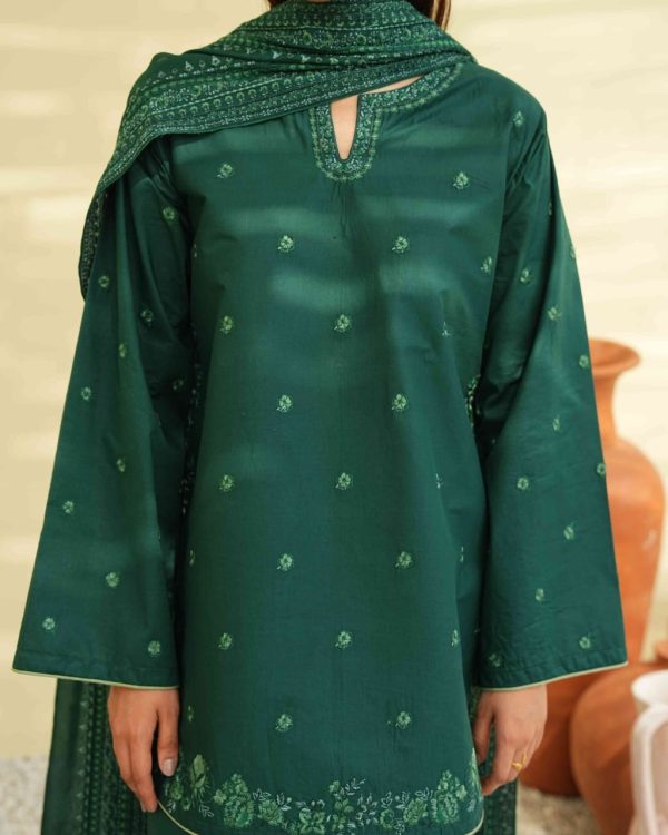 Seamless Floral Embroidery 3Pc Suit - Image 4
