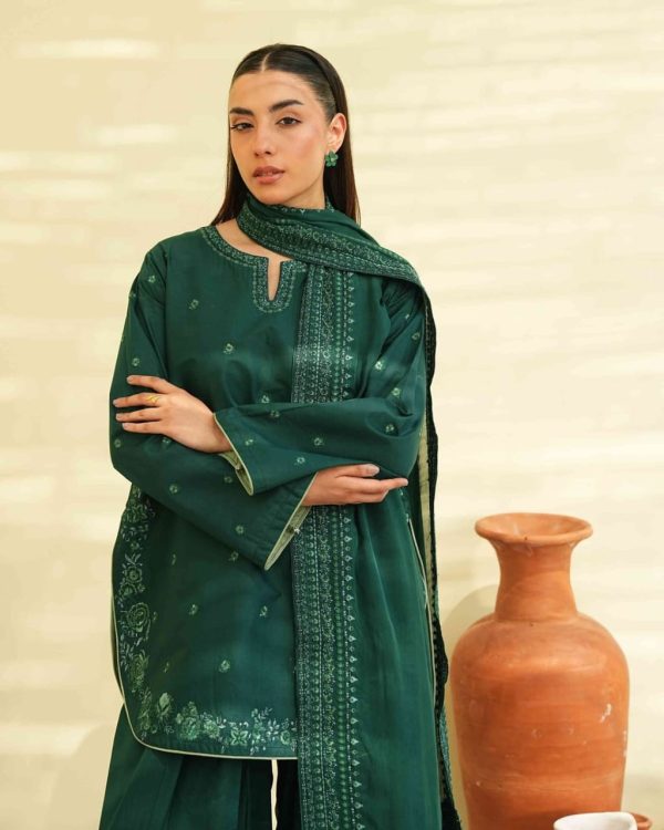 Seamless Floral Embroidery 3Pc Suit - Image 3