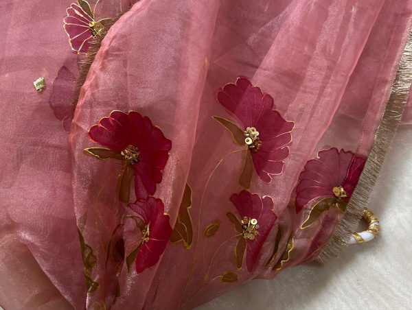 Hand Painted Flora Duppatta - Image 2