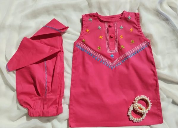 Kids Embroidered Lawn dress - Image 2