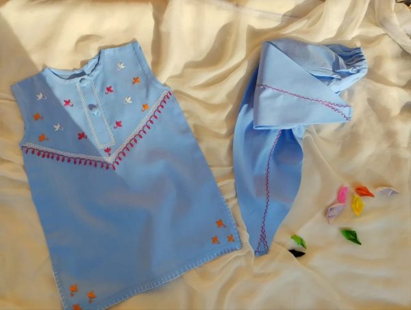 Kids Embroidered Lawn dress