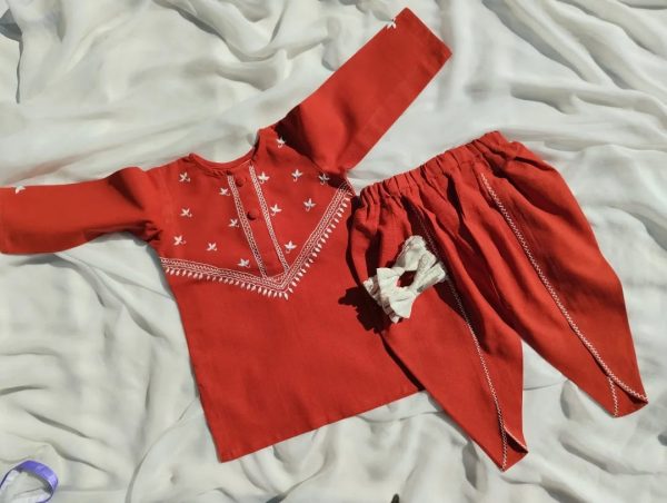Kids Embroidered Lawn dress - Image 3