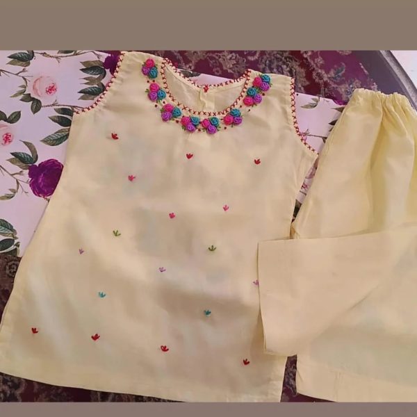 Kids unique Embroidered Lawn dress