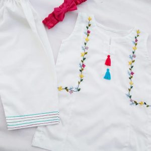 Embroidered Kurta for Kids Khaddar & Lawn