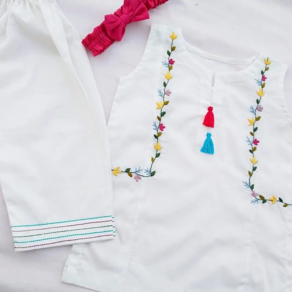 Embroidered Kurta for Kids Khaddar & Lawn